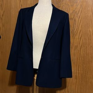 Lands’ End Navy Wool Blazer